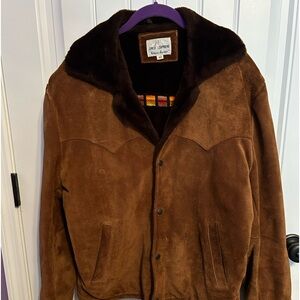 Vintage genuine leather winter coat!